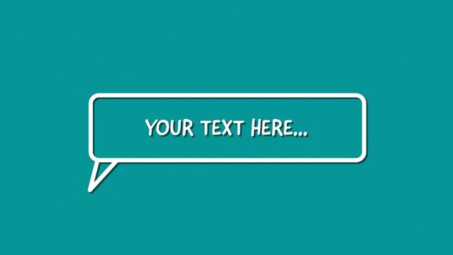 Balloon Text Message Bubble Pop Up Title Intro