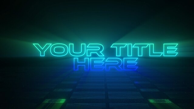 Synthwave Retro Neon Floor Title Intro