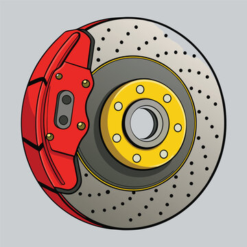 recommend clip art: Brake Caliper vector illustration.