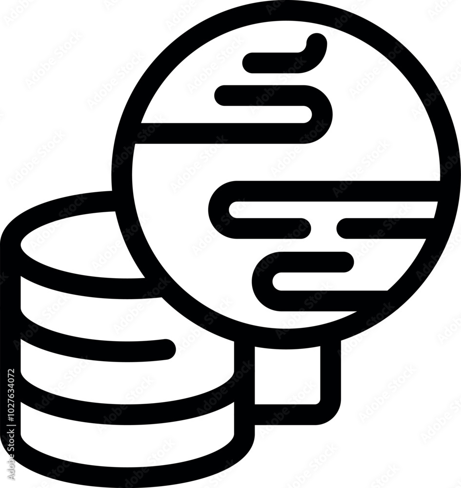 Poster this icon represents a global database storage system, highlighting the concept of secure and effici