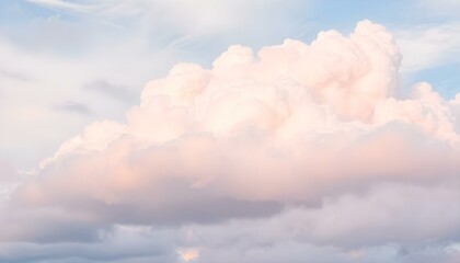 The beautiful color of sky with moon and cloud