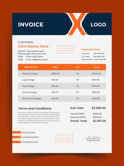 Creative and clean Business Invoice Template Design.