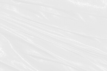 Obraz premium Clean woven beautiful soft fabric abstract smooth curve shape decorative fashion textile white background