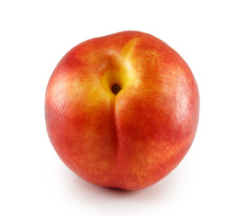 Nectarine fruit isolated on white background cutout