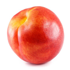 Nectarine fruit isolated on white background cutout