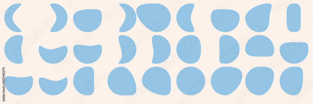 Poster modern liquid irregular blob shape abstract elements graphic flat style design fluid vector illustra