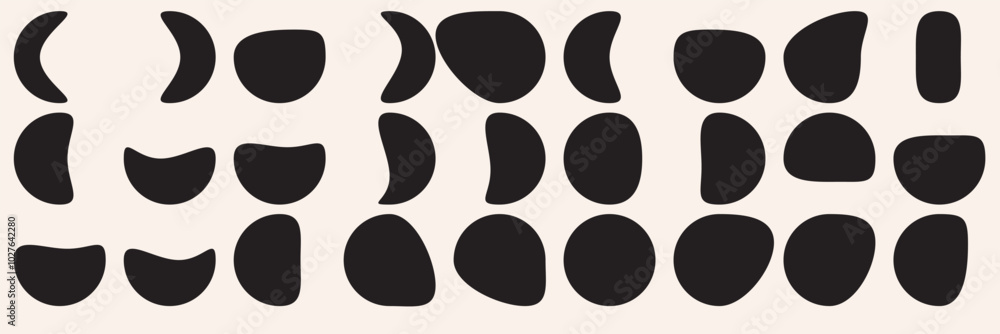 Poster modern liquid irregular blob shape abstract elements graphic flat style design fluid vector illustra