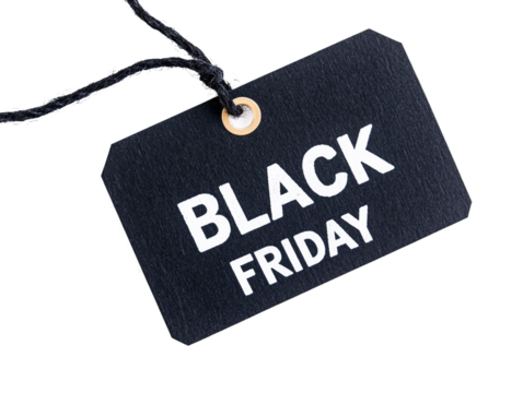 Exciting Black Friday Tag for Amazing Shopping Deals and Discounts