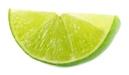 Citrus lime fruit isolated on white background cutout
