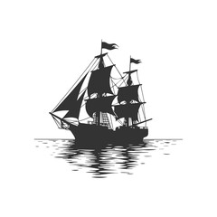 ship isolated on white