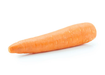 Fresh and sweet carrot isolated on white background