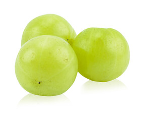Indian gooseberries on white background
