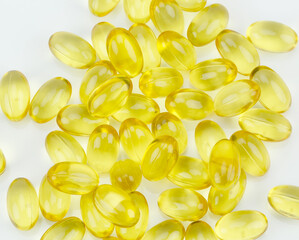 Fish oil isolated on white background