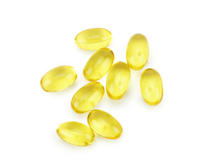 Fish oil isolated on white background