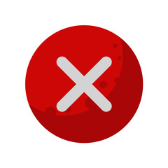 Fototapeta premium red cross button, Cancel 