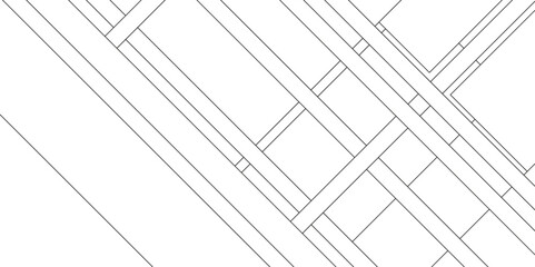 Abstract industrial Design random lines black on white background, Architectural civil engineering building design with geometric patterns, black and white stripe geometric background.