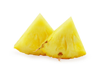 Pineapple slices isolated on white background