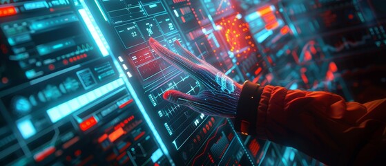 Futuristic Interface Interaction with Holographic Display