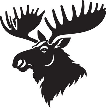 moose head silhouette vector
