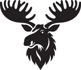 moose head silhouette vector