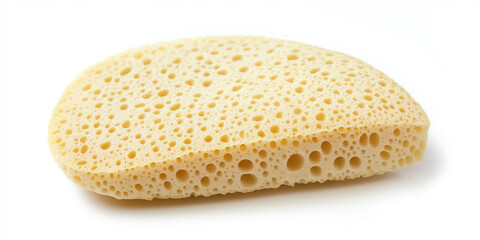 Natural cleaning sponge lying on a white background