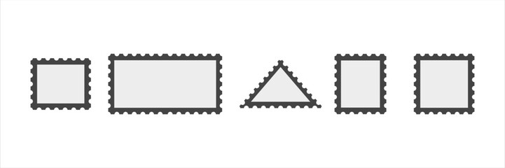 Post mark frames for letters. Vector illustration