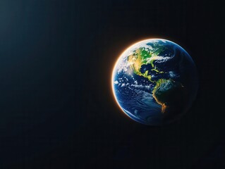 Fototapeta premium A glowing Earth with interconnected renewable energy sources, symbolizing a netzero world, Netzero world, Global sustainability