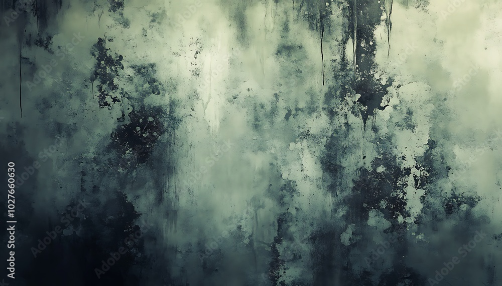 Poster a textured abstract wall with dark, moody colors and blended patterns, creating an atmospheric and m