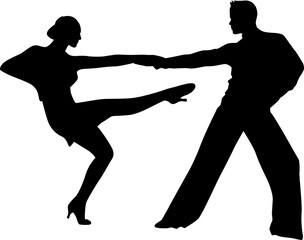 Ballroom dancing silhouette