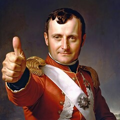 Portrait Napoleon Bonaparte Thumbs-Up