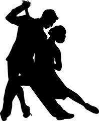 Ballroom dancing silhouette