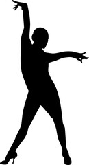 Ballroom dancing silhouette