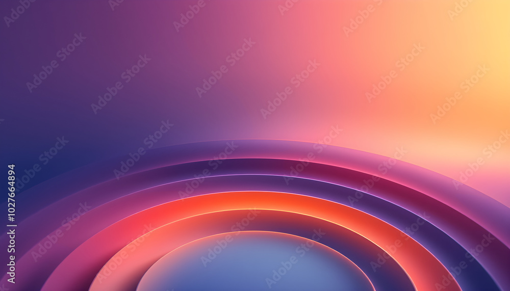 Poster abstract gradient curved layers background