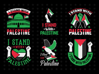 I Stand With Palestine SVG Freedom For Palestine Tshirt Bundle Palestine Quote Design