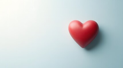 Obraz premium Red Heart on Blue Background