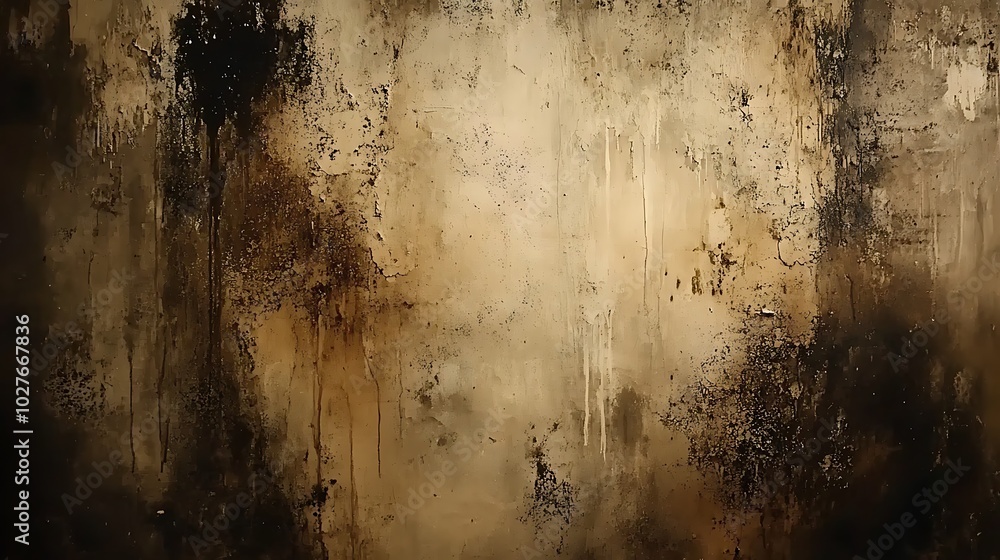 Aufkleber a textured abstract background with earthy tones of brown, black, and cream, creating a moody and at