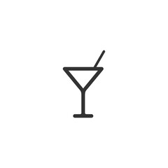 Cocktail icon isolated on transparent background