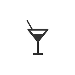 Cocktail icon isolated on transparent background