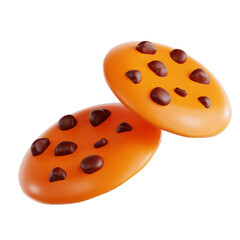 PNG 3D cookie illustration isolated on a white background