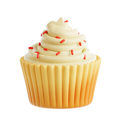 PNG 3D cupcake illustration isolated on a white background