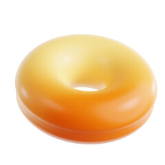 PNG 3D donut illustration isolated on a white background