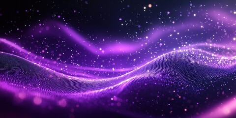 Abstract Futuristic Waves with Subtle Sparkles