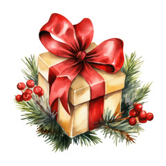 Transparent christmas gift ornament clipart