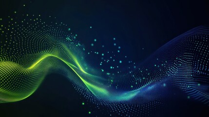 Abstract Technology Background with Colorful Waves