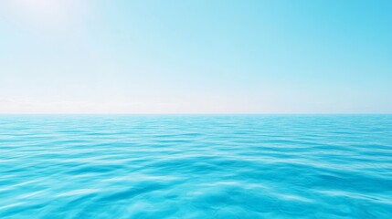 Fototapeta premium Views of the vast expanse of sea with sky and sunset