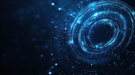Fototapeta premium Abstract Futuristic Background with Blue Circles