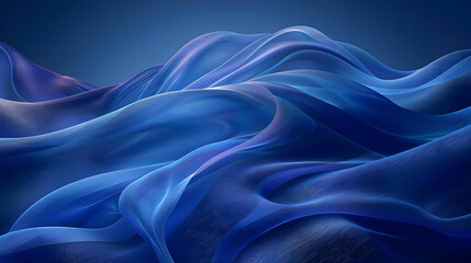 Obraz premium Abstract Blue 3D Waves Background