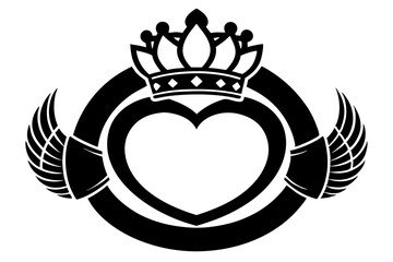 Claddagh Silhouette vector illustration