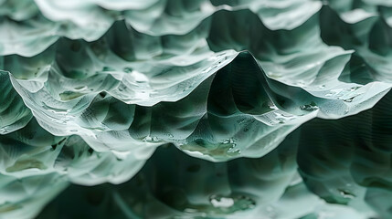 Abstract 3D Green Mountain Background