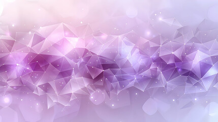 Abstract Geometric Purple Background with White Lines and Glowing Dots